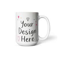 Weiße Keramik Tasse Personalisierbar